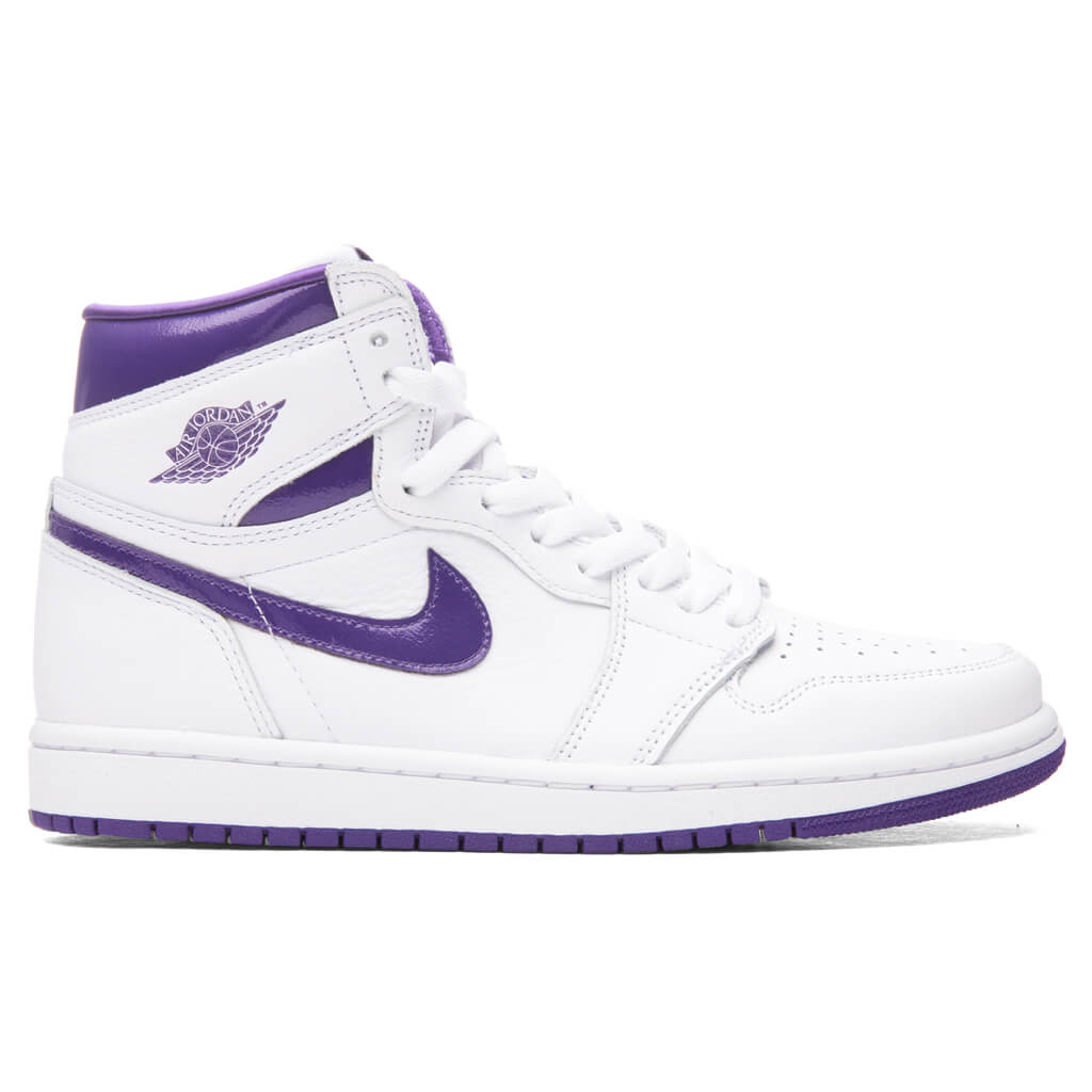 Women's Air Jordan 1 Retro Hi - White/Court Purple