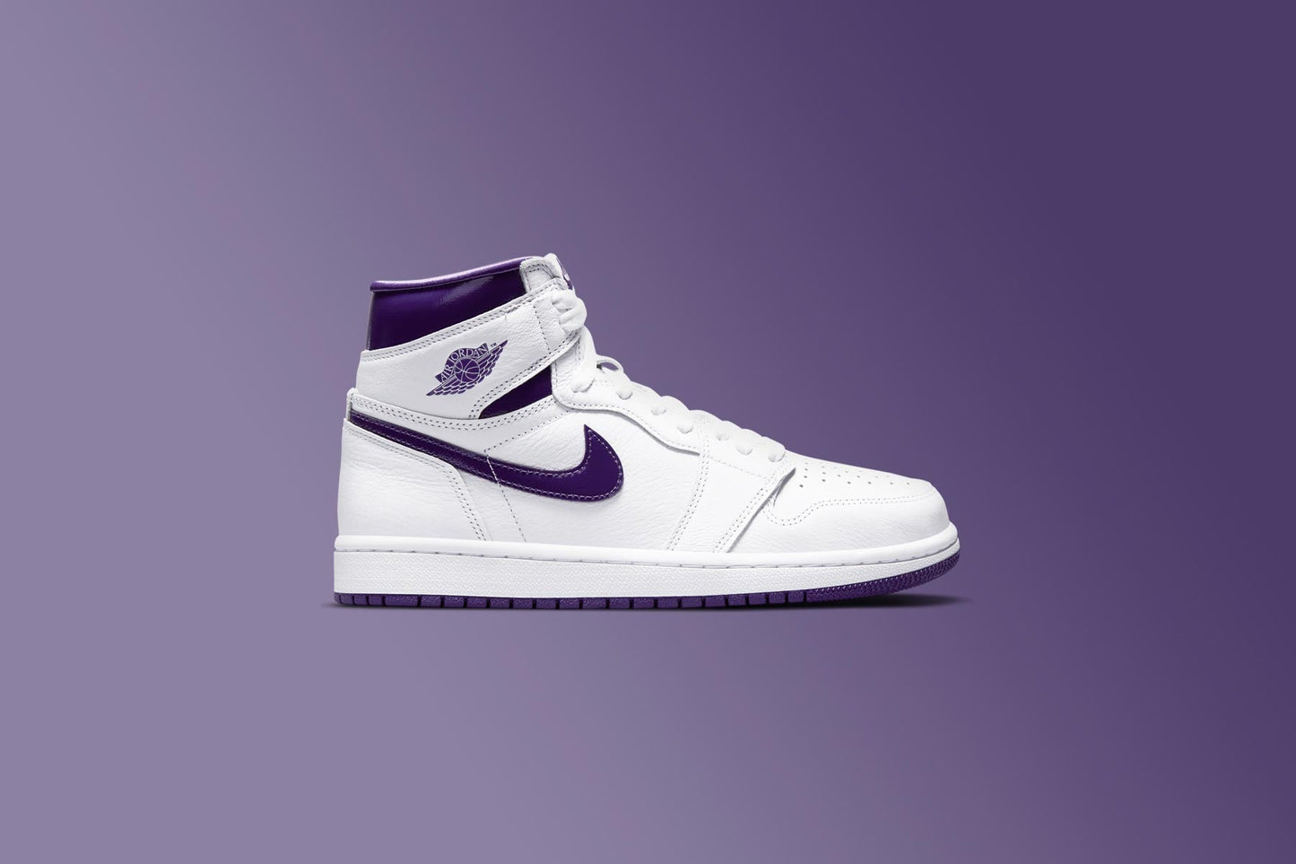Women's Air Jordan 1 Retro Hi - White/Court Purple
