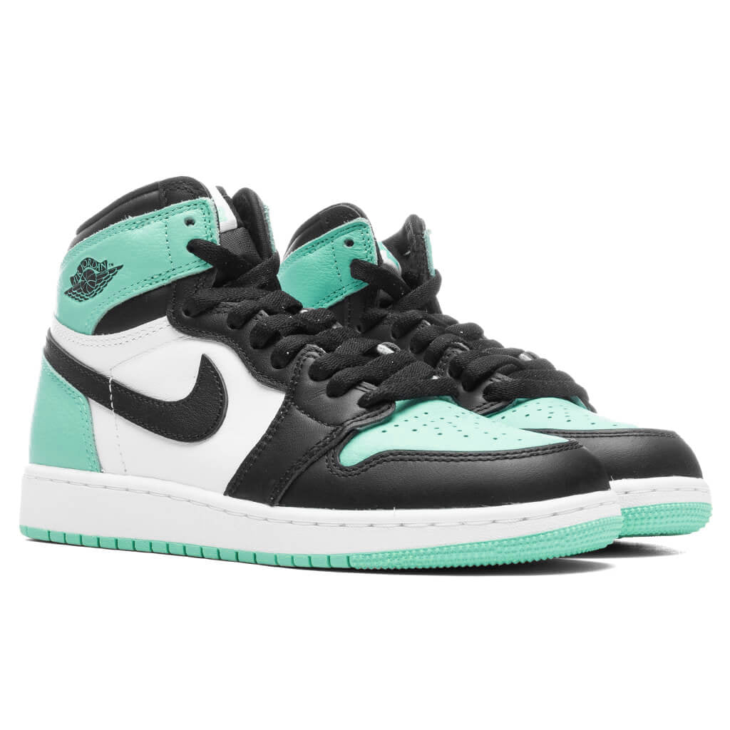 Air Jordan 1 Retro High OG (GS) - White/Black/Green Glow