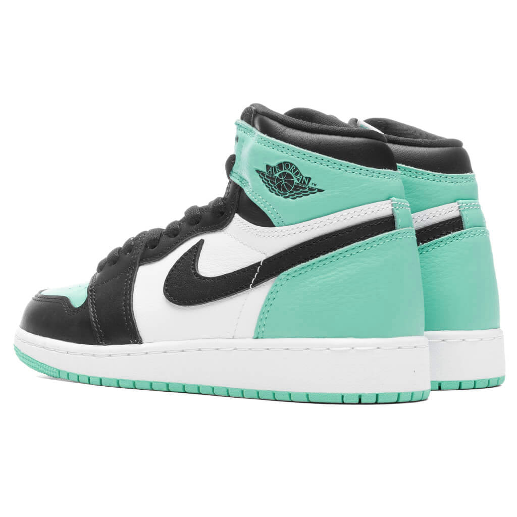 Air Jordan 1 Retro High OG (GS) - White/Black/Green Glow