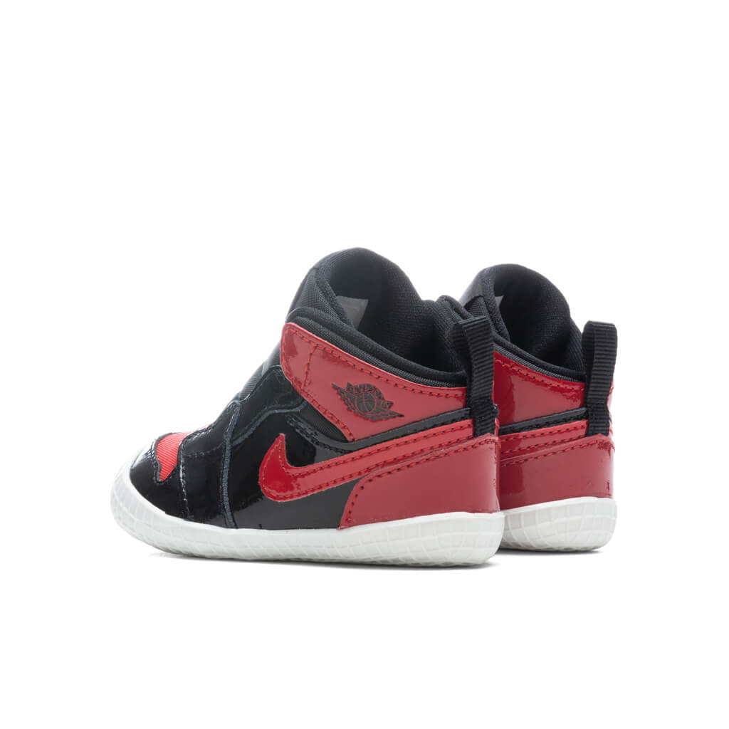 Air Jordan 1 Infant 'Patent Bred' - Black/Varsity Red