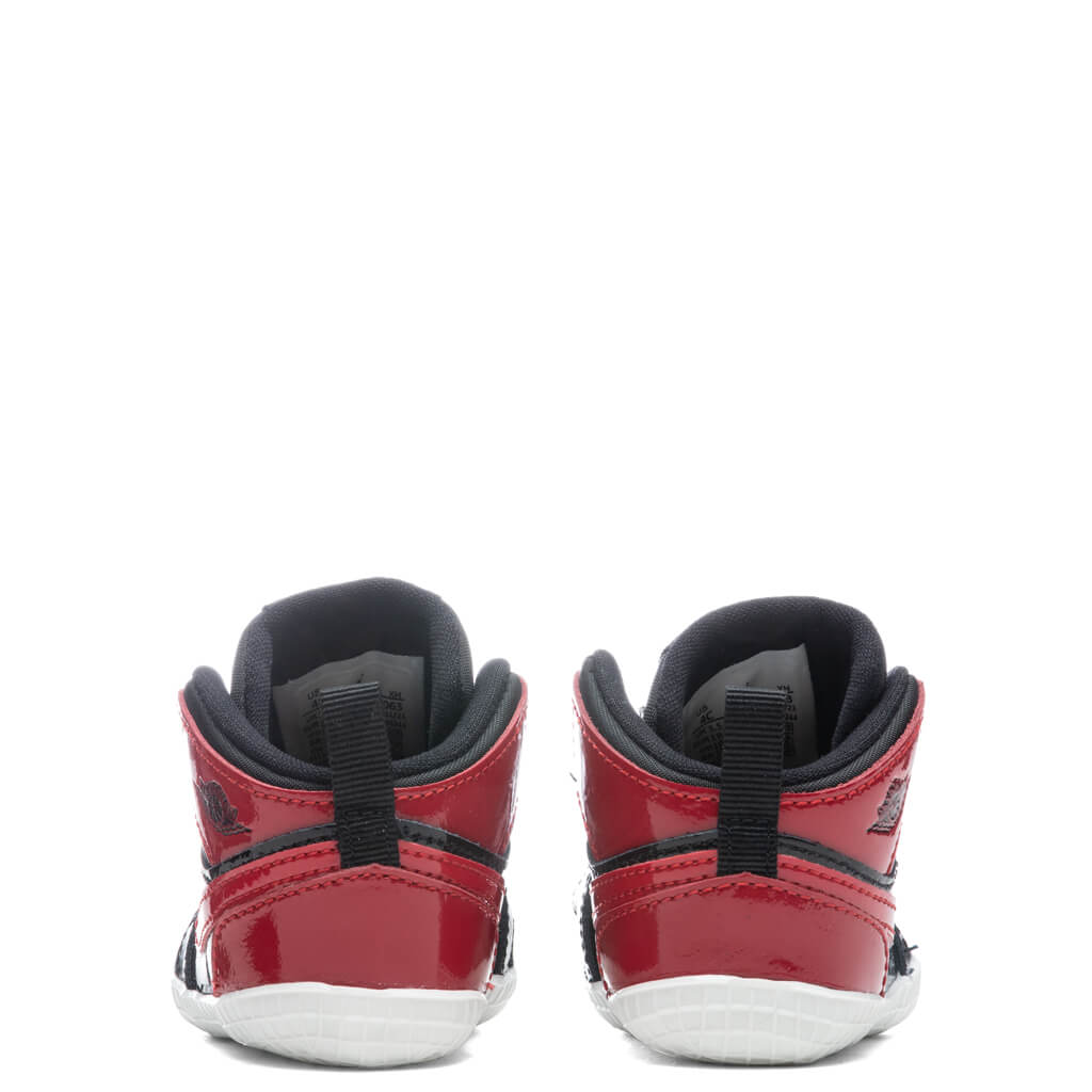 Air Jordan 1 Infant 'Patent Bred' - Black/Varsity Red