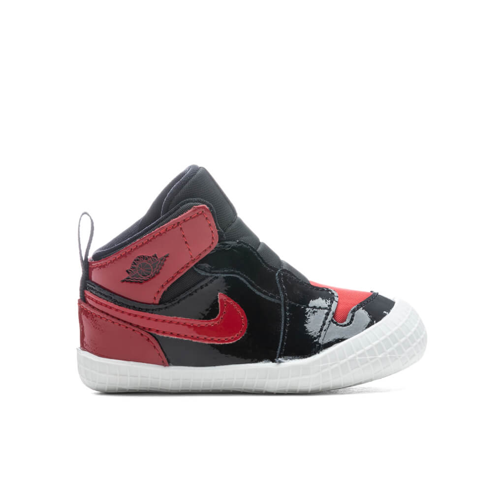 Air Jordan 1 Infant 'Patent Bred' - Black/Varsity Red