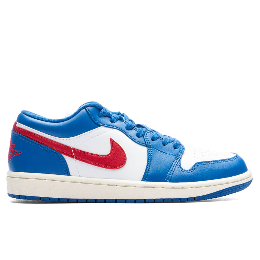 Women's Air Jordan 1 Low - Sport Blue/Gym Red/White