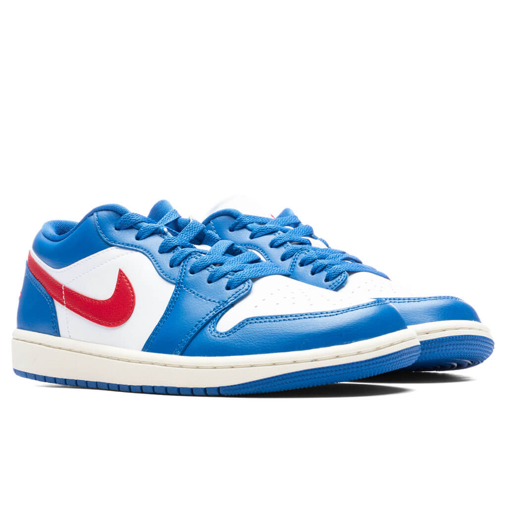 Women's Air Jordan 1 Low - Sport Blue/Gym Red/White