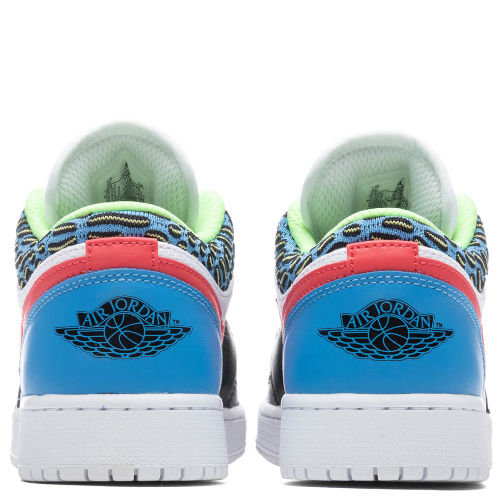 Air Jordan 1 Low CD (GS) - Black/Lt Fusion Red/White