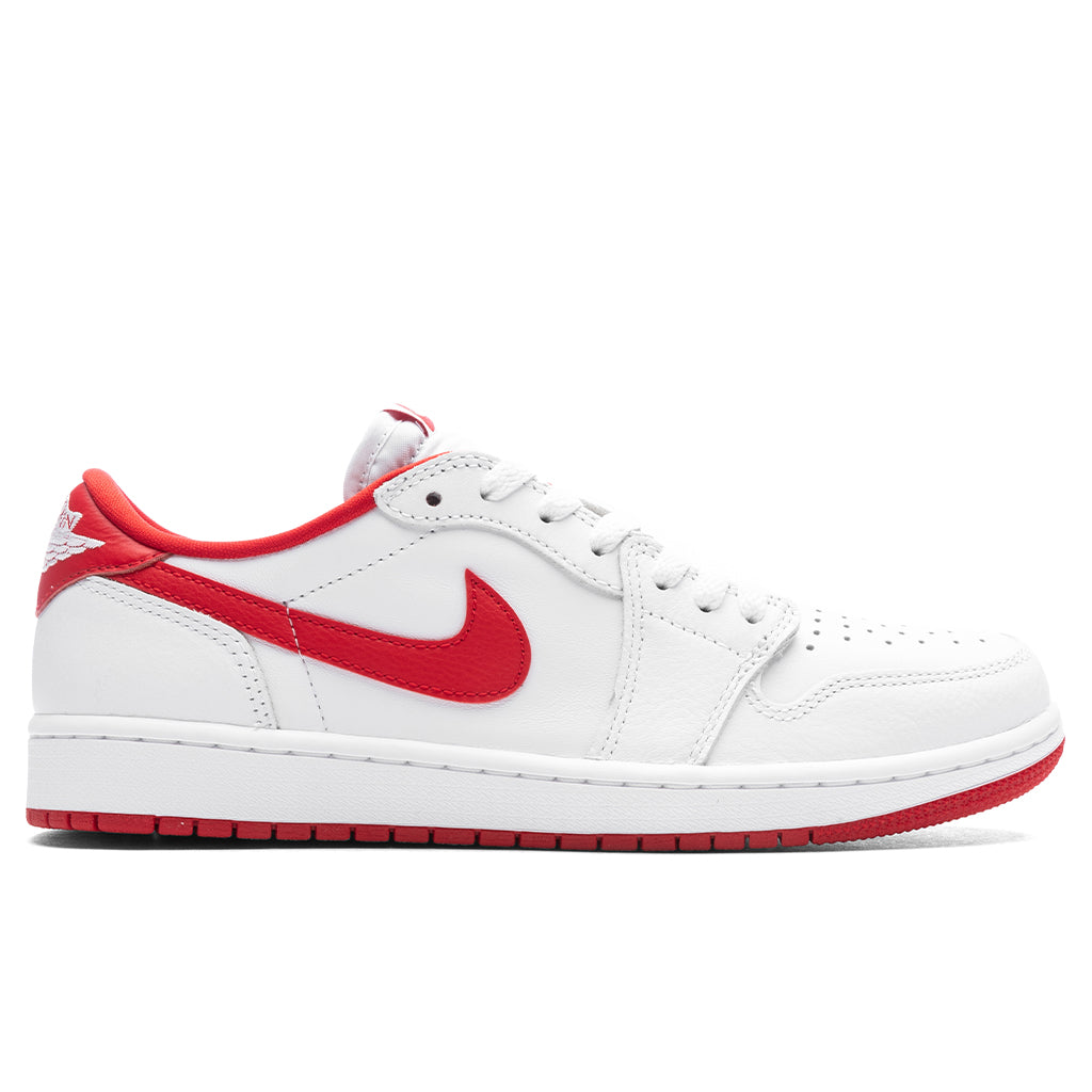 Air Jordan 1 Low OG 'University Red' - White/University Red/White