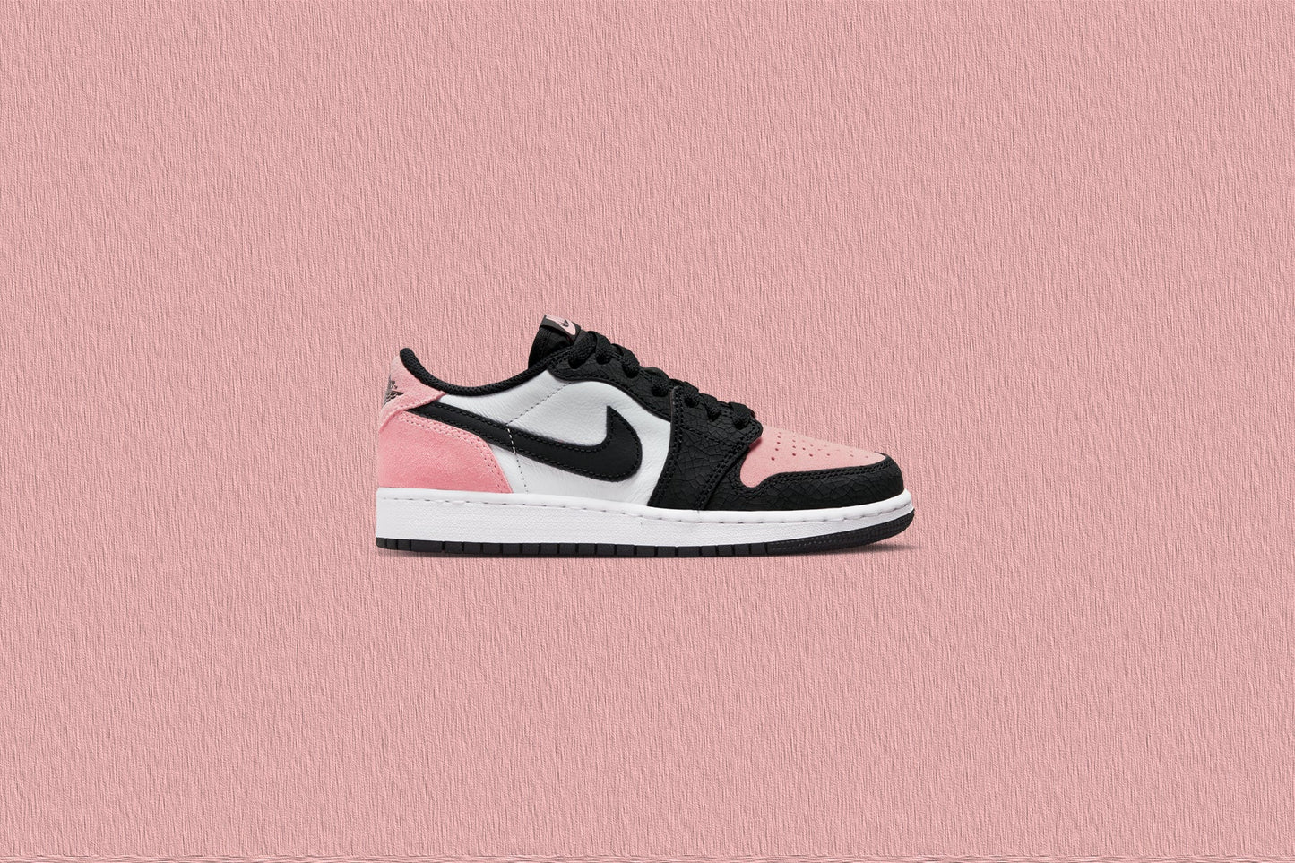 Air Jordan 1 Low OG (GS) - Black/Bleached Coral/White