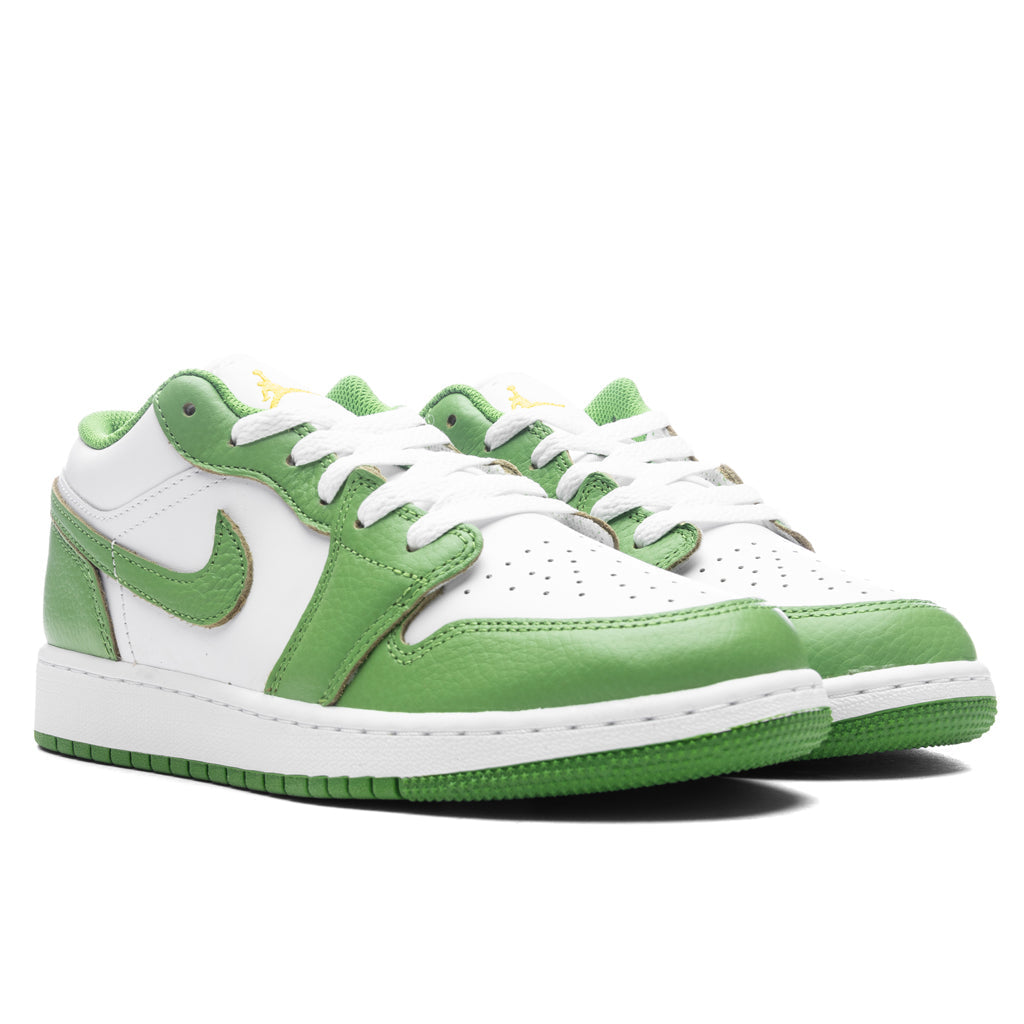 Air Jordan 1 Low SE (GS) - White/Chlorophyll/Lightening