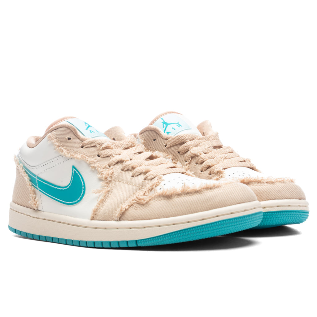Women's Air Jordan 1 Low 'Beachside' - Sesame/Dusty Cactus/Glacier Blue