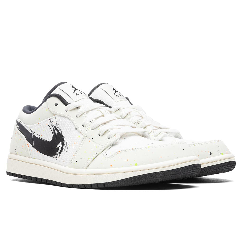 Air Jordan 1 Low SE 'Brushstroke' - Sail/Black/Total Orange