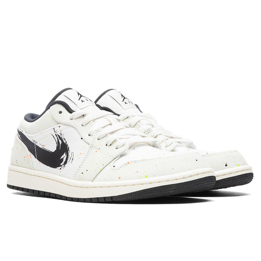 Air Jordan 1 Low SE 'Brushstroke' - Sail/Black/Total Orange
