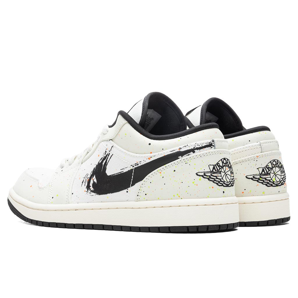 Air Jordan 1 Low SE 'Brushstroke' - Sail/Black/Total Orange