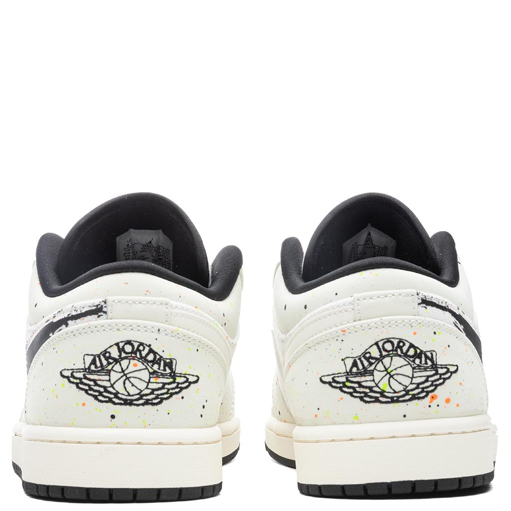 Air Jordan 1 Low SE 'Brushstroke' - Sail/Black/Total Orange