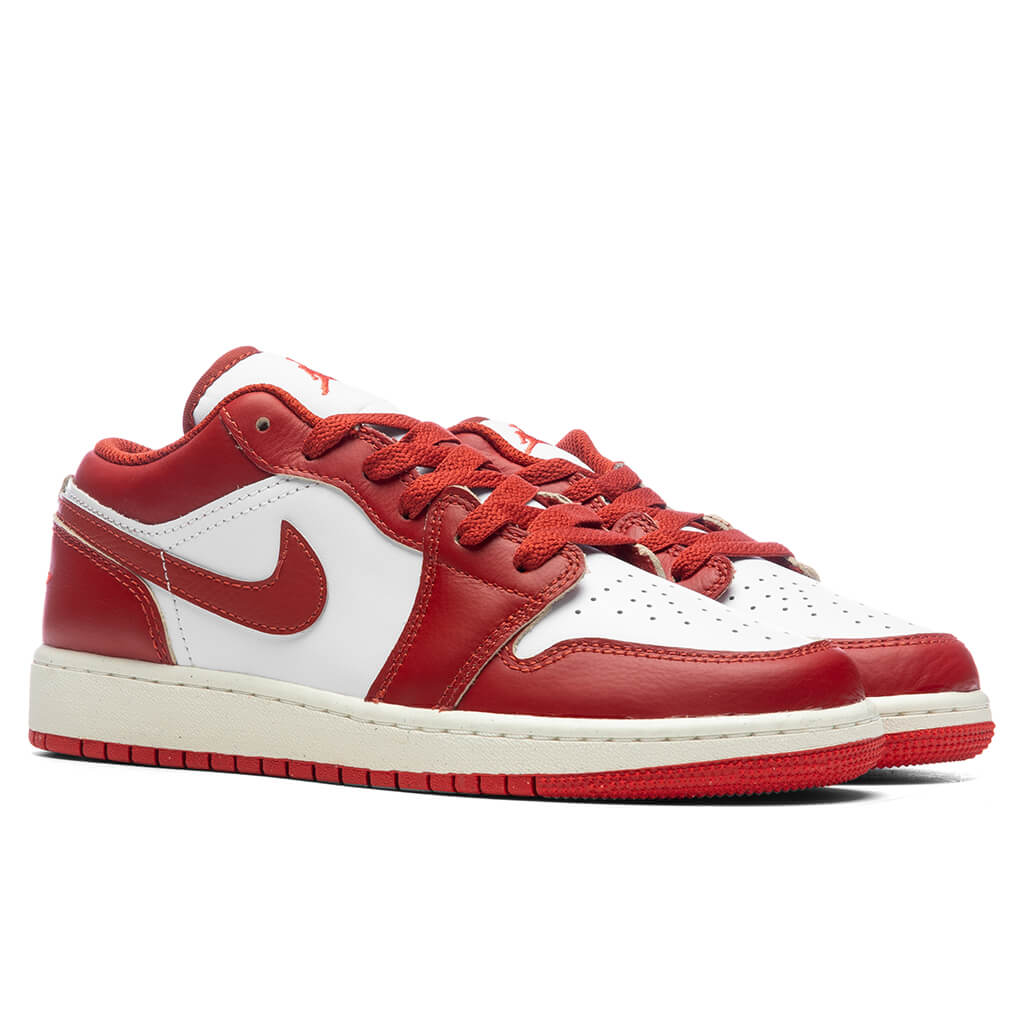 Air Jordan 1 Low SE (GS) - White/Dune Red/Lobster