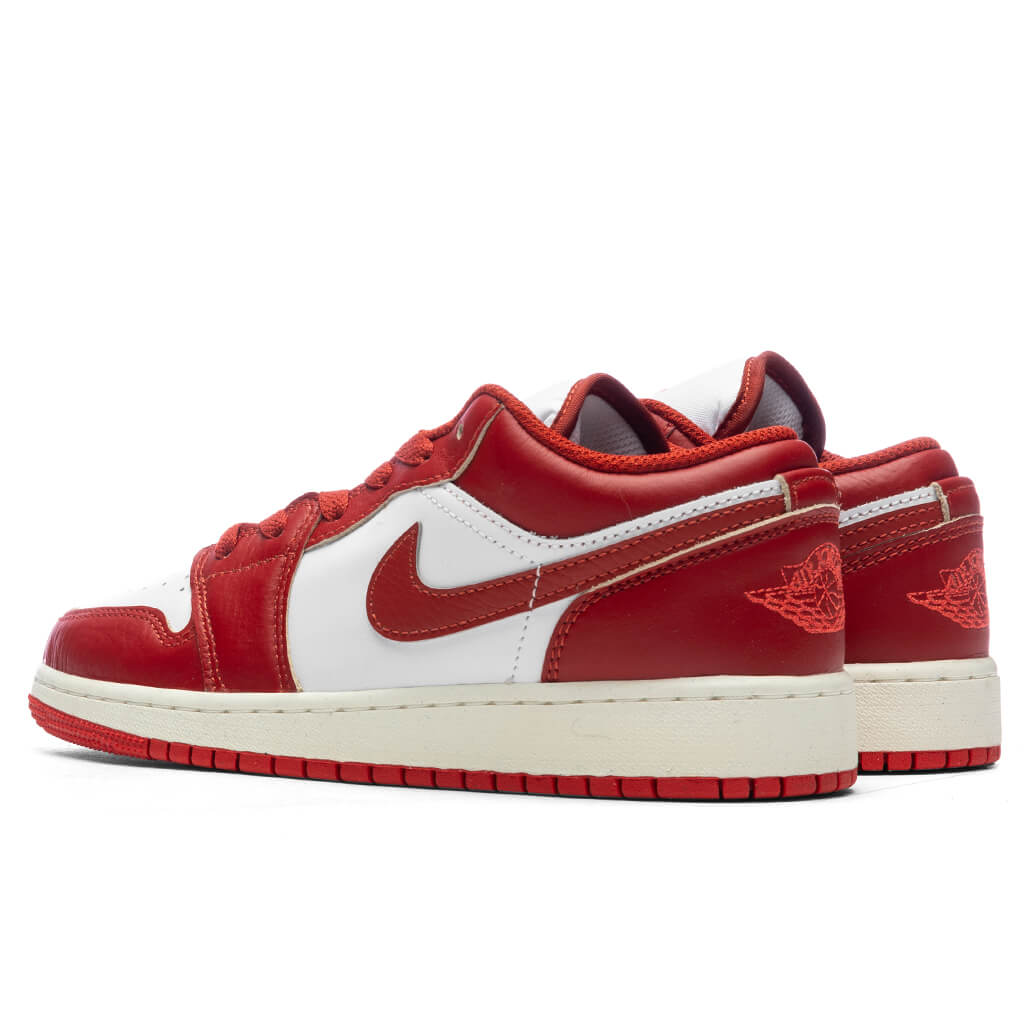 Air Jordan 1 Low SE (GS) - White/Dune Red/Lobster