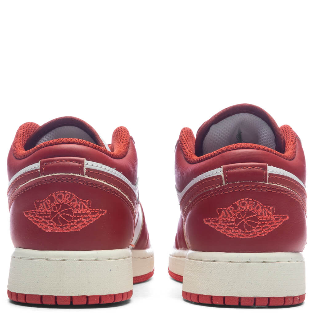 Air Jordan 1 Low SE (GS) - White/Dune Red/Lobster
