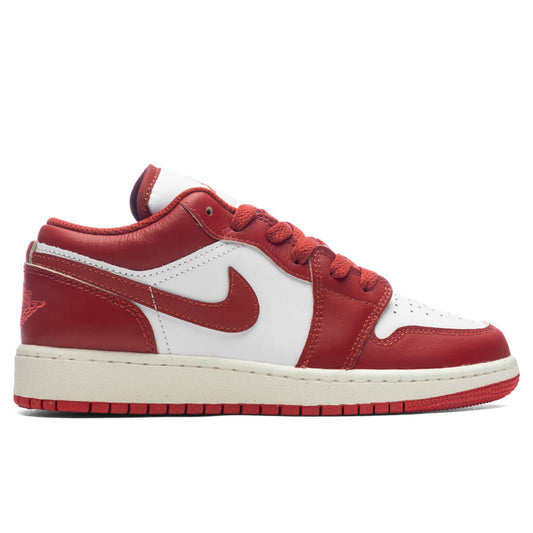 Air Jordan 1 Low SE (GS) - White/Dune Red/Lobster