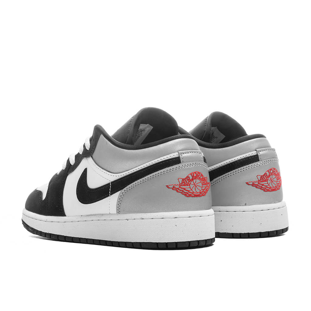 Air Jordan 1 Low SE (GS) - White/Fire Red/Black/Matte Silver