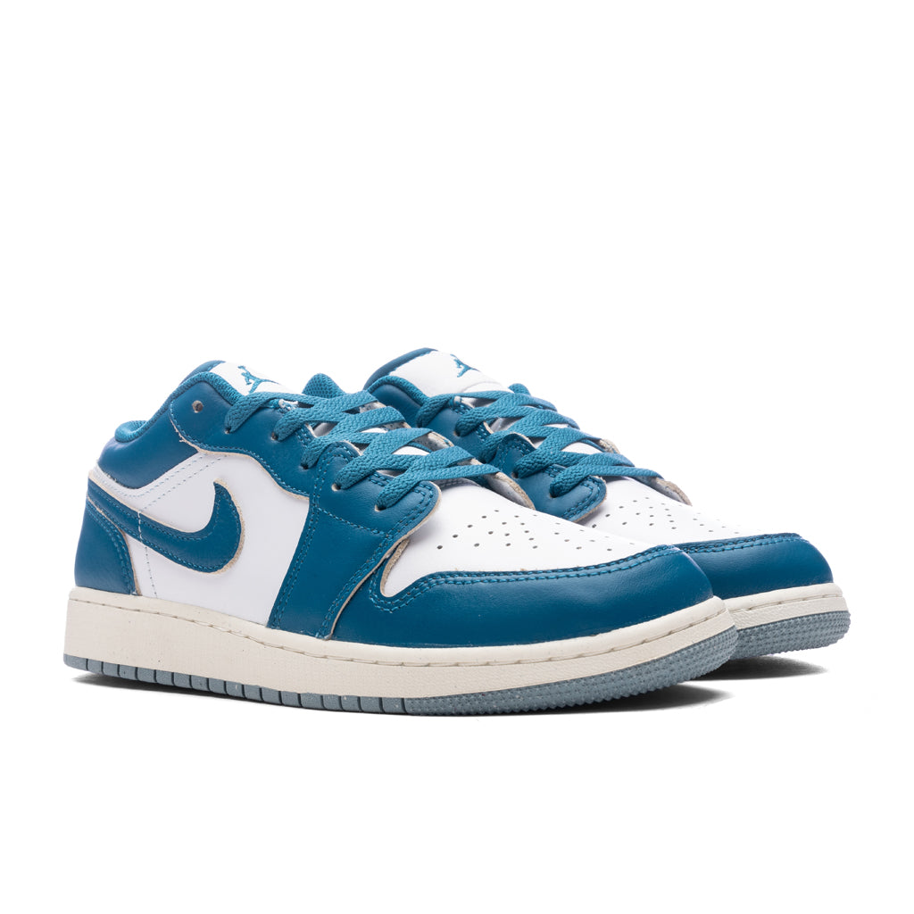 Air Jordan 1 Low SE (GS) - White/Industrial Blue/Blue Grey