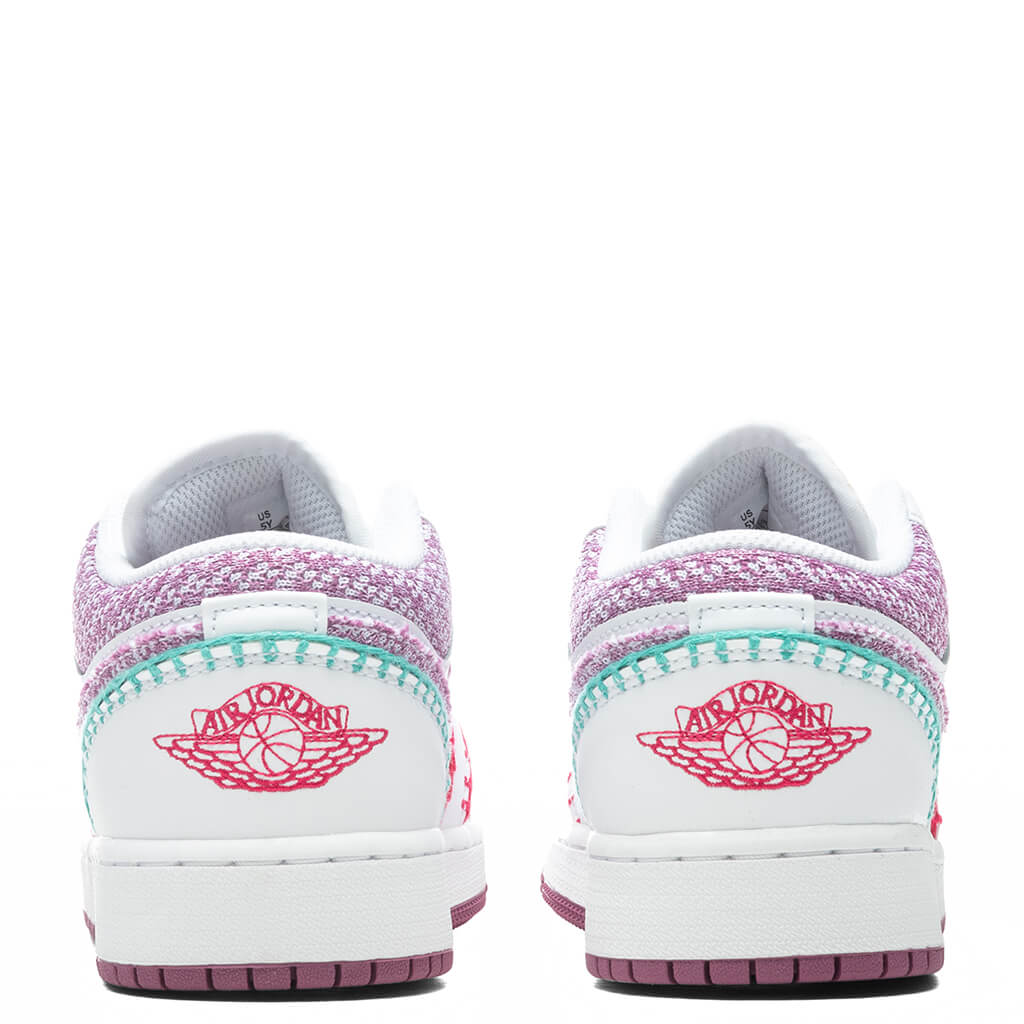 Air Jordan 1 Low SE (GS) - White/Light Bordeaux/Rush Pink