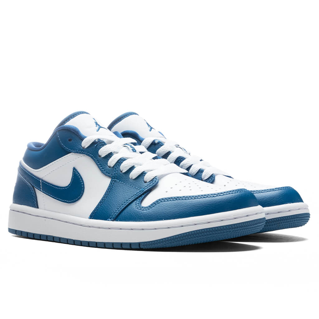 Women's Air Jordan 1 Low - White/Dark Marina Blue