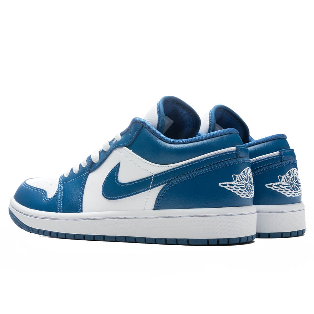 Women's Air Jordan 1 Low - White/Dark Marina Blue