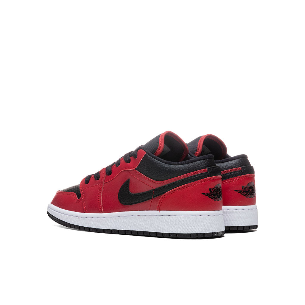 Air Jordan 1 Low (GS) "Pebbled" - Gym Red/Black/White