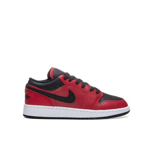 Air Jordan 1 Low (GS) "Pebbled" - Gym Red/Black/White