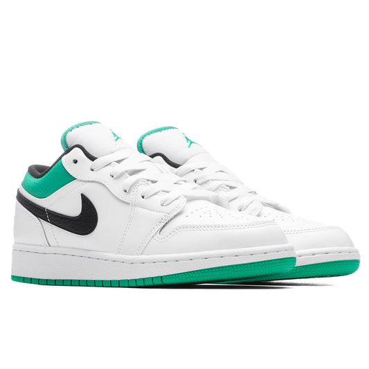 Air Jordan 1 Low (GS) - White/Stadium Green/Black