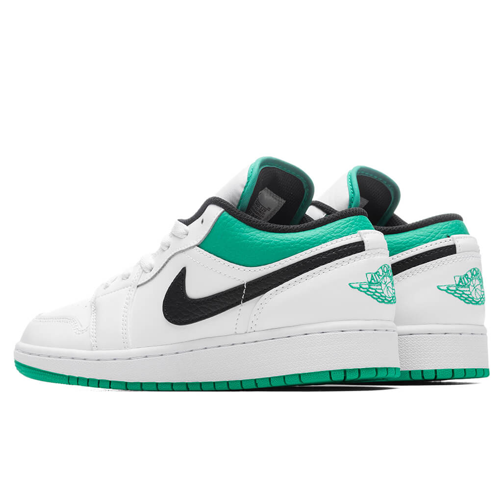 Air Jordan 1 Low (GS) - White/Stadium Green/Black