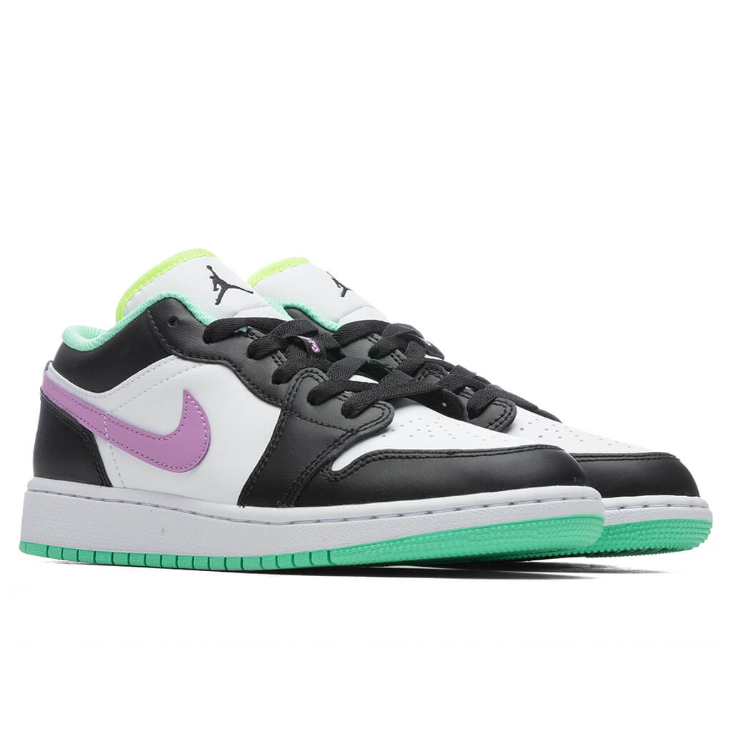 Air Jordan 1 Low (GS) - White/Violet Shock/Black