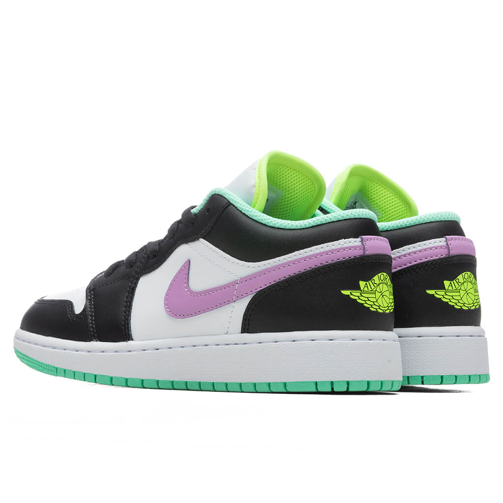 Air Jordan 1 Low (GS) - White/Violet Shock/Black