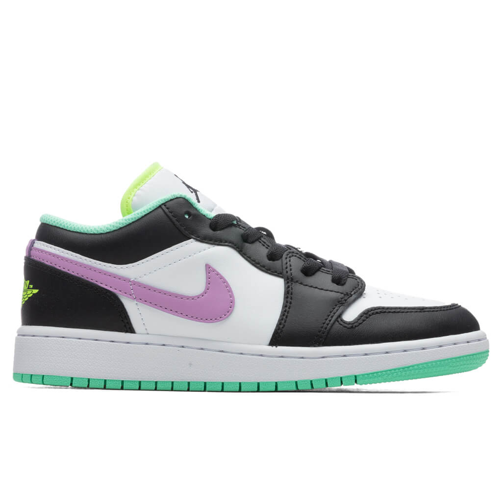 Air Jordan 1 Low (GS) - White/Violet Shock/Black