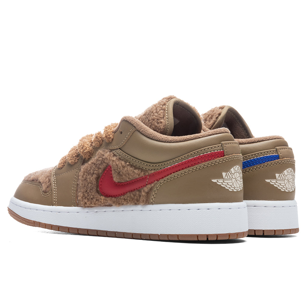 Air Jordan 1 Low (GS) - DK Driftwood/Racer Blue/Pink Salt