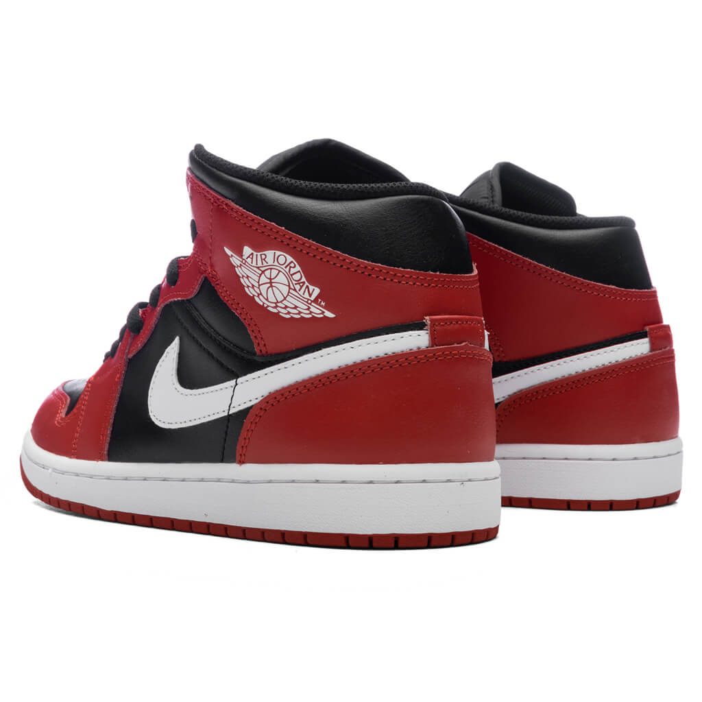 Air Jordan 1 Mid - Black/White/Gym Red