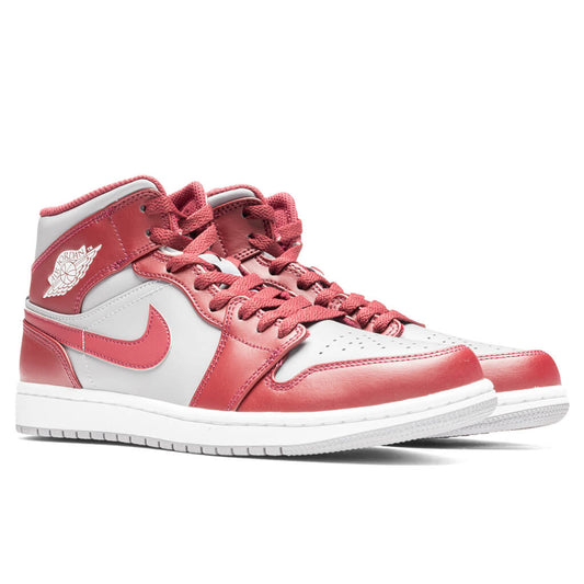 Air Jordan 1 Mid - Cherrywood Red/Cement Grey/White