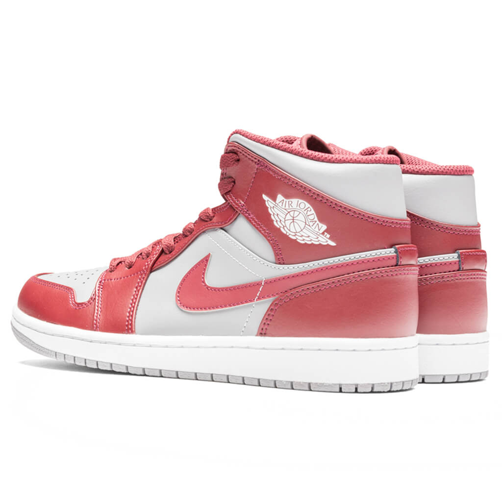 Air Jordan 1 Mid - Cherrywood Red/Cement Grey/White