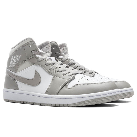 Air Jordan 1 Mid - College Grey/Light Bone/White