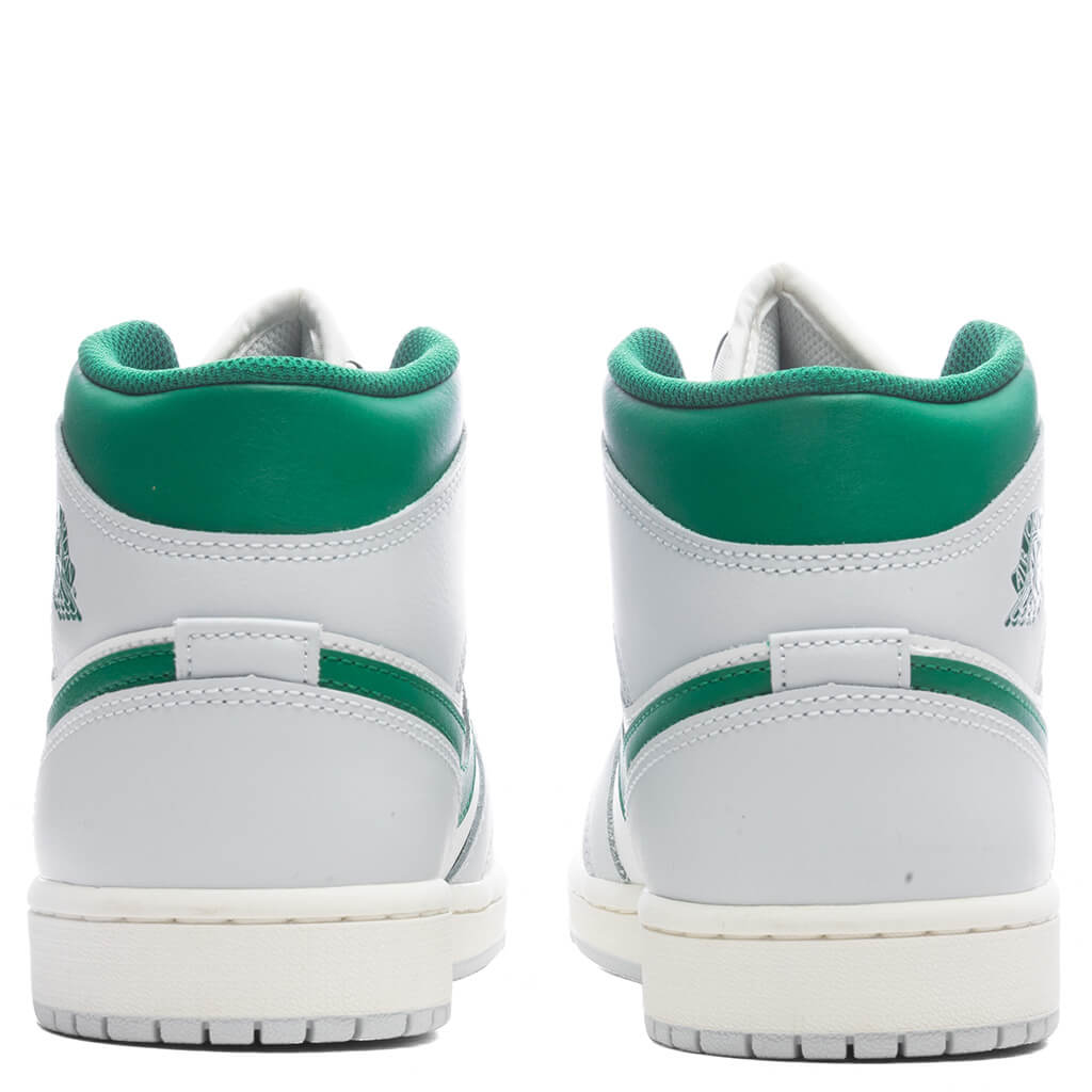 Air Jordan 1 Mid - Summit White/Pine Green/Pure Platinum