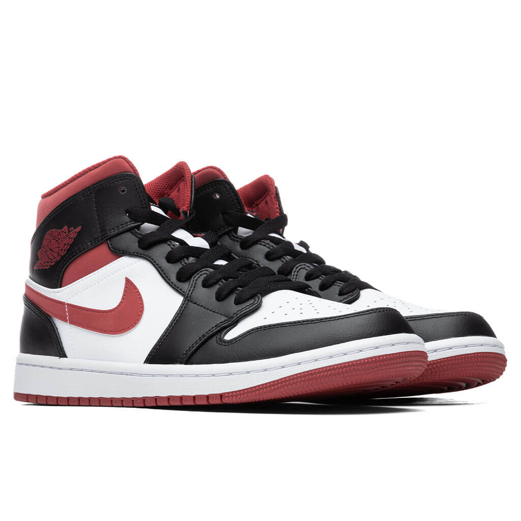Air Jordan 1 Mid - White/Gym Red