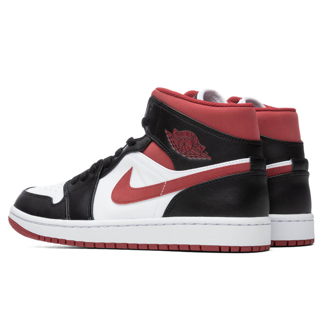 Air Jordan 1 Mid - White/Gym Red
