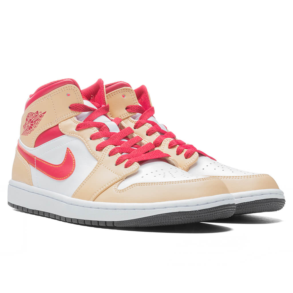 Air Jordan 1 Mid - White Onyx/Light Curry/White