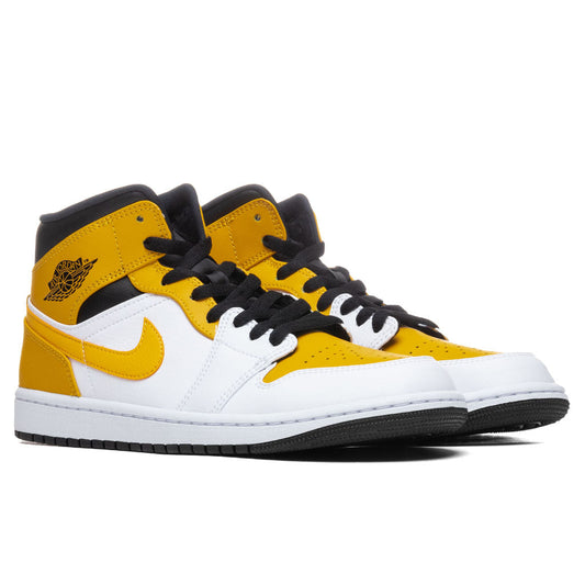 Air Jordan 1 Mid - White/University Gold