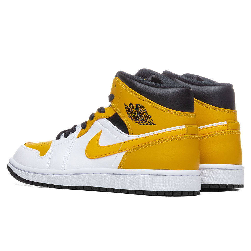 Air Jordan 1 Mid - White/University Gold