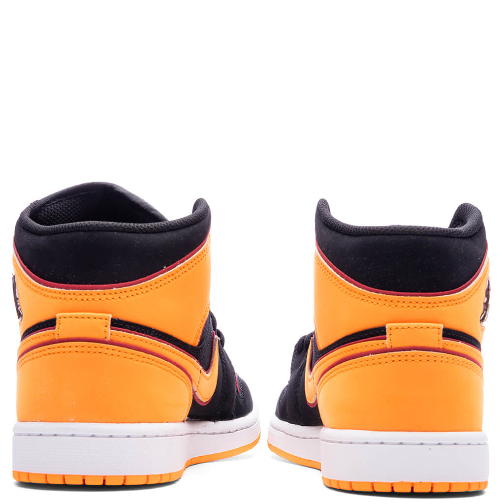 Air Jordan 1 Mid SE - Black/Vivid Orange/Cardinal Red