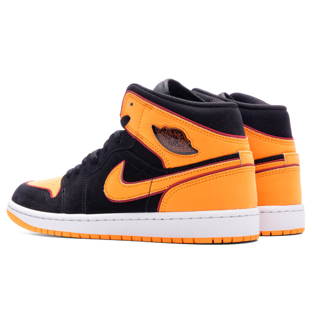 Air Jordan 1 Mid SE - Black/Vivid Orange/Cardinal Red