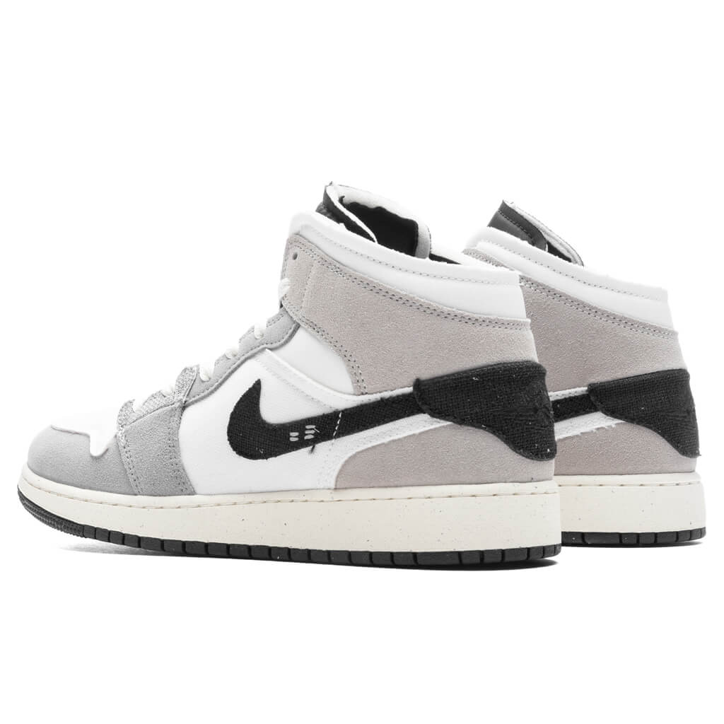 Air Jordan 1 Mid SE (GS) - Cement Grey/Black/White