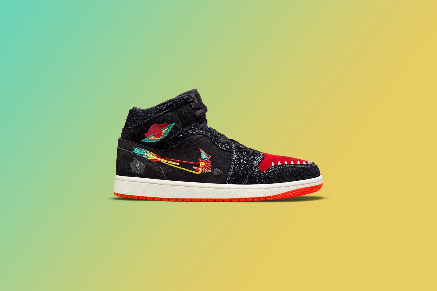 Air Jordan 1 Mid SE "Siempre Familia" - Black/Chile Red
