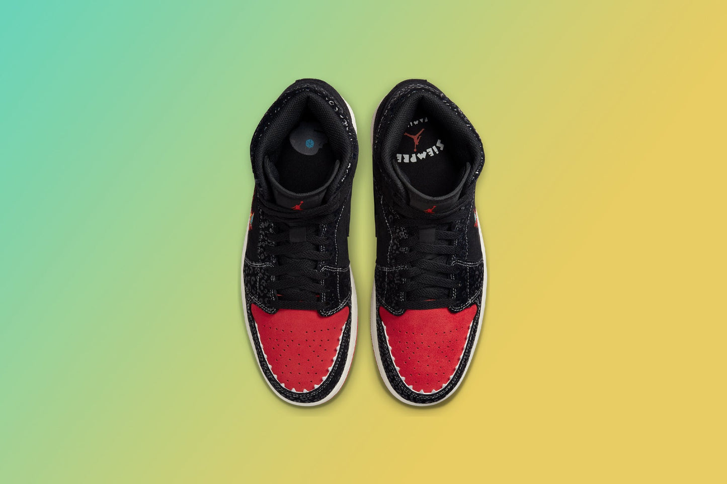 Air Jordan 1 Mid SE "Siempre Familia" - Black/Chile Red